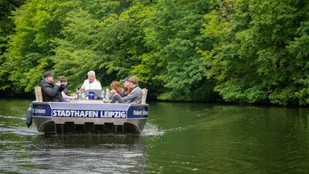 Motorboat tour at Leipzig riverside forest